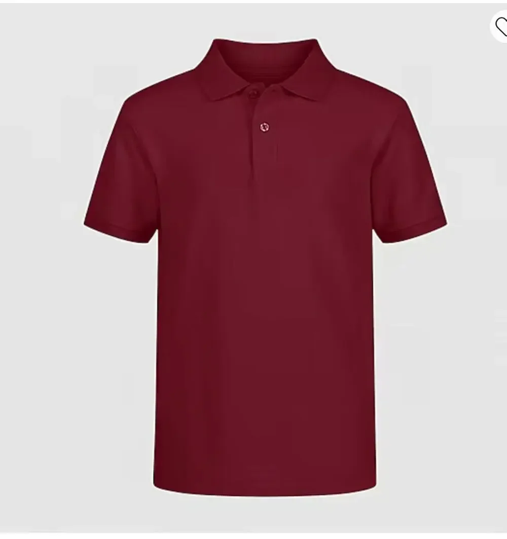 NEW! Izod M 6/8 Short Sleeve Stretch Pique Uniform Polo Shirt Burgundy